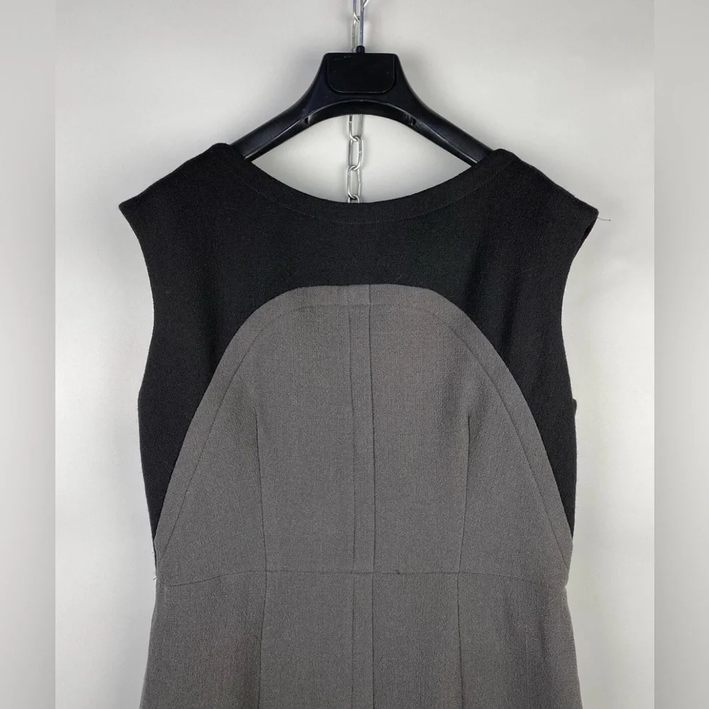 Milly New York Wool Colorblock Sleeveless Tank Dress